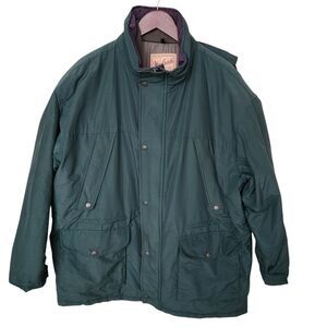 Vtg Woolrich Dark Pine Parka Jacket Men's XL 60/40 Cotton Nylon Insulated Hooded